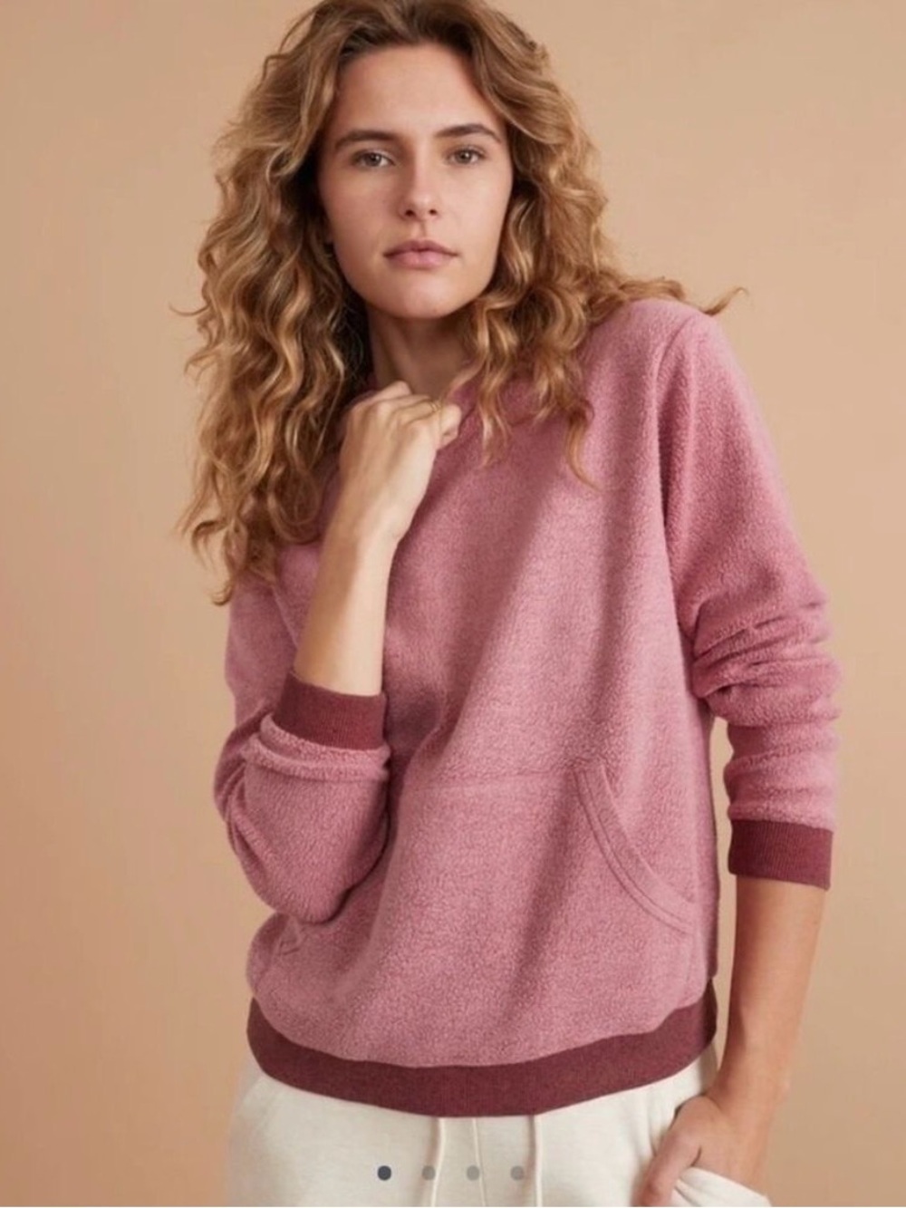 NWT Marine Layer Fleece Out Hoodie in Cordovan Pink, XL